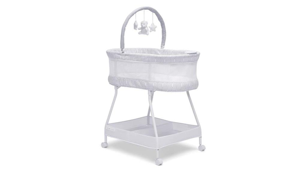 delta white grey bassinet