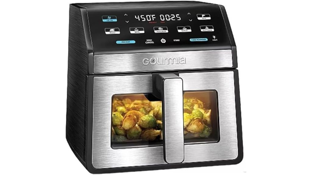 digital air fryer window