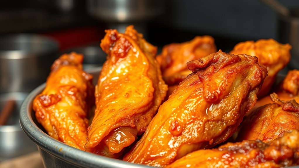 double fry for crispy wings