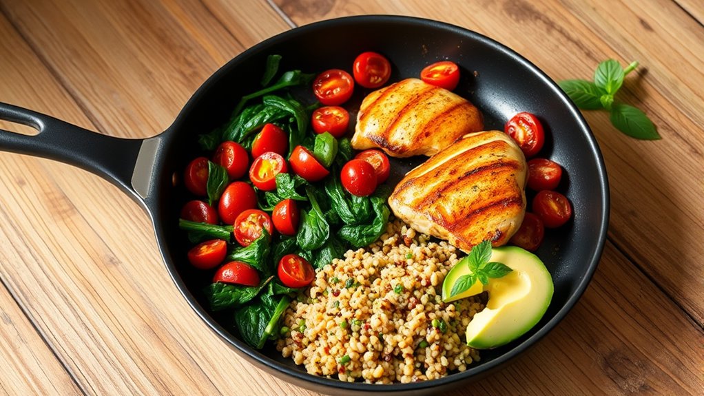 easy cleanup with one pan