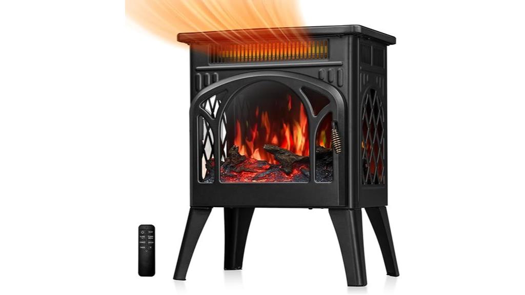 electric fireplace with remote