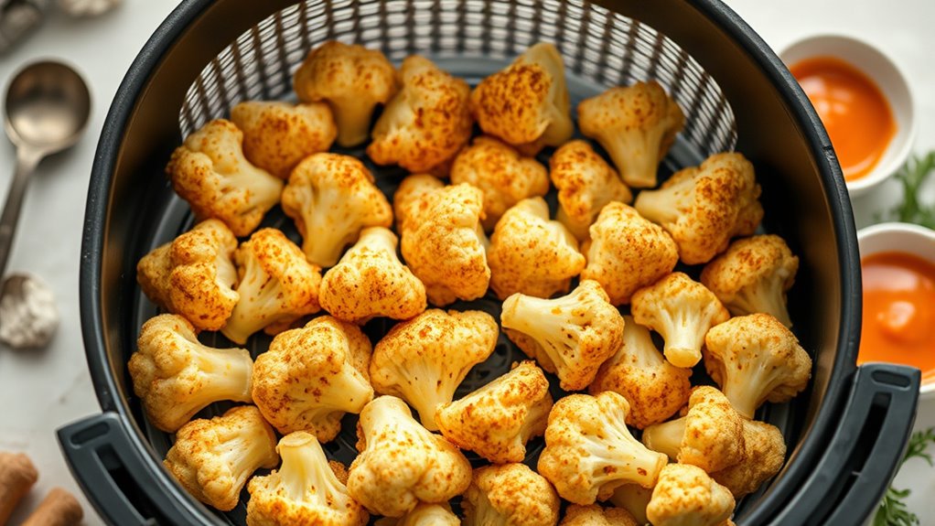 evenly spaced air frying