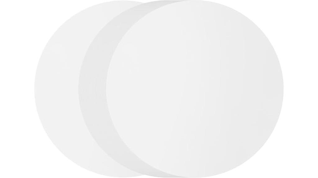 five nine inch parchment rounds