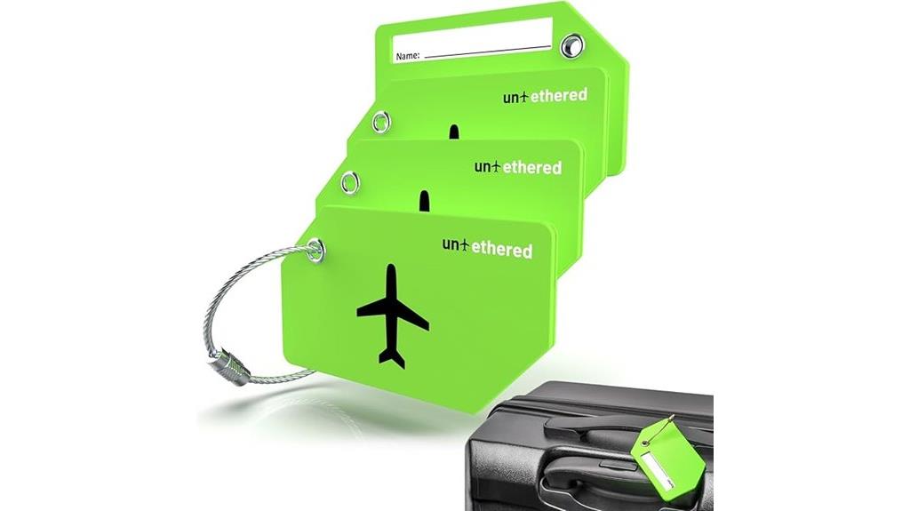 four luggage tags pack