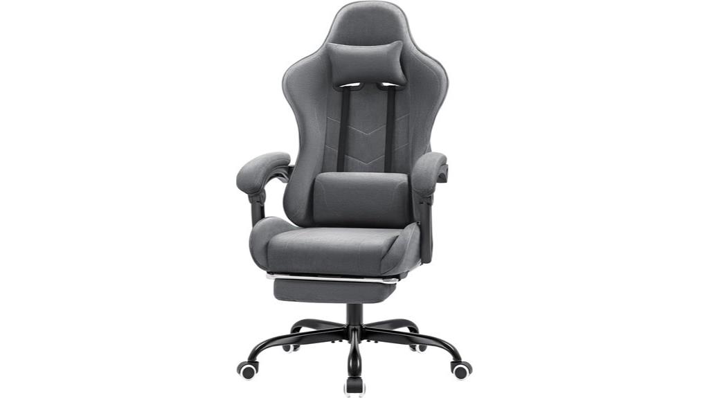 gaming chair with footrest