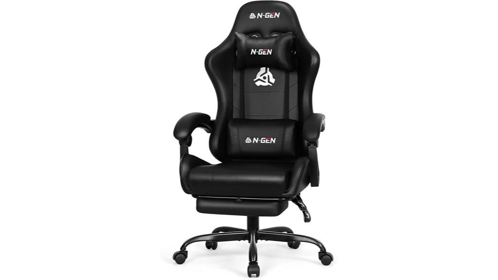 gaming chair with footrest