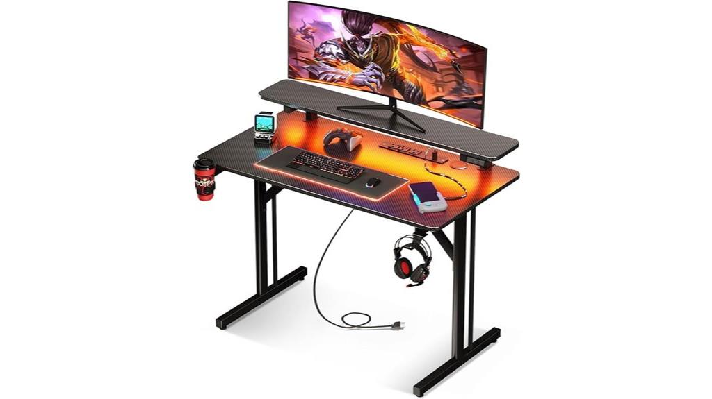 gaming desk with led