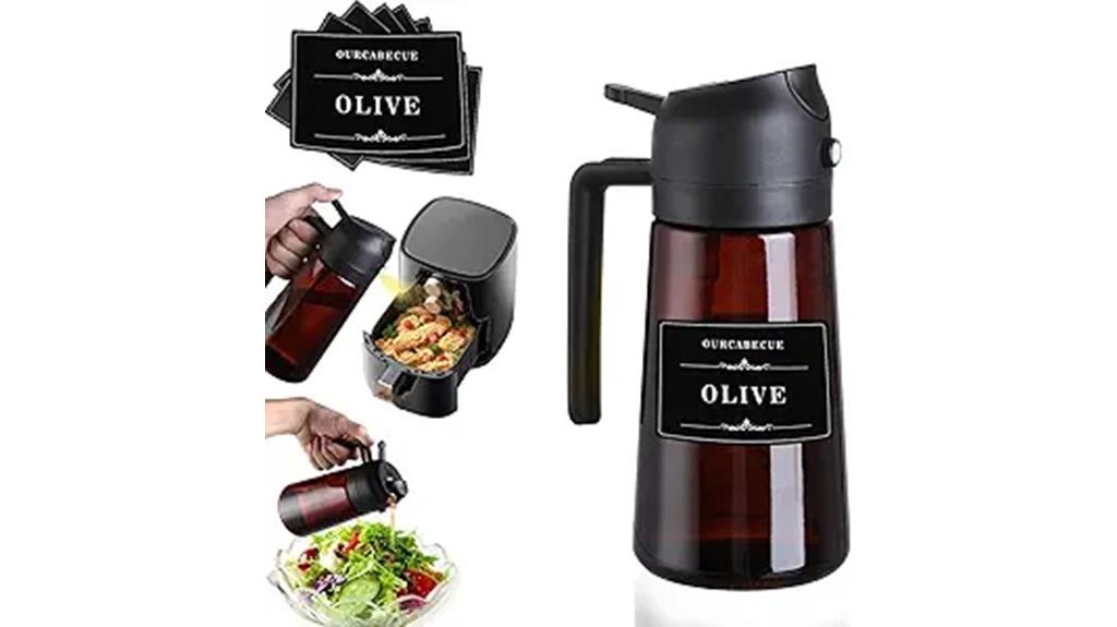 glass 16oz oil dispenser
