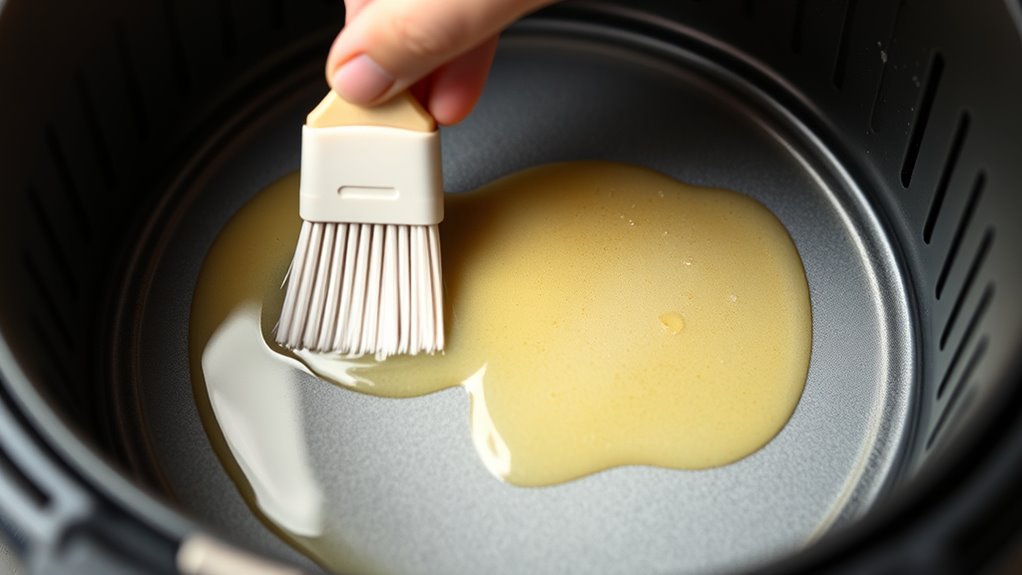 grease basket evenly thoroughly