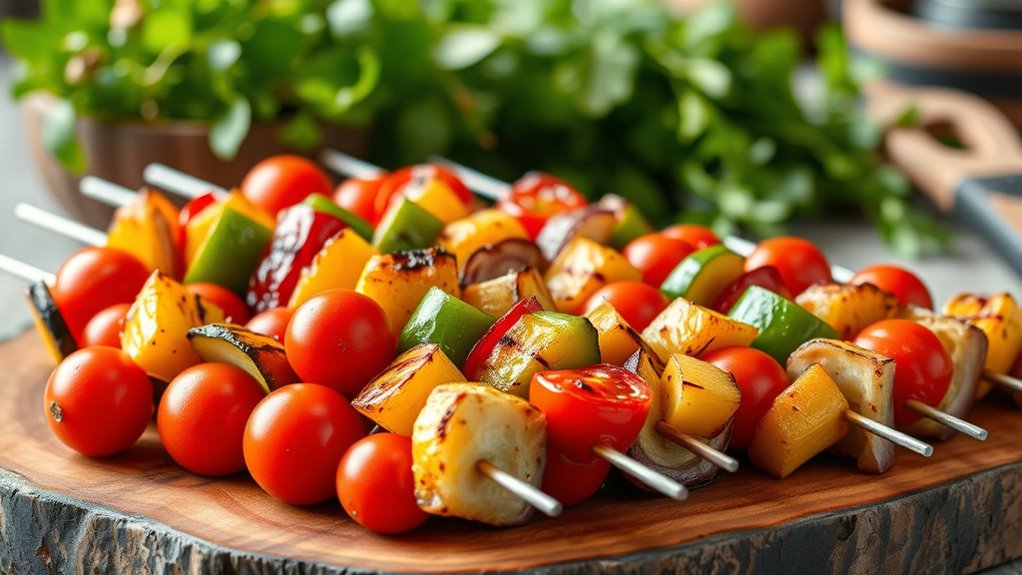 healthy veggie skewers