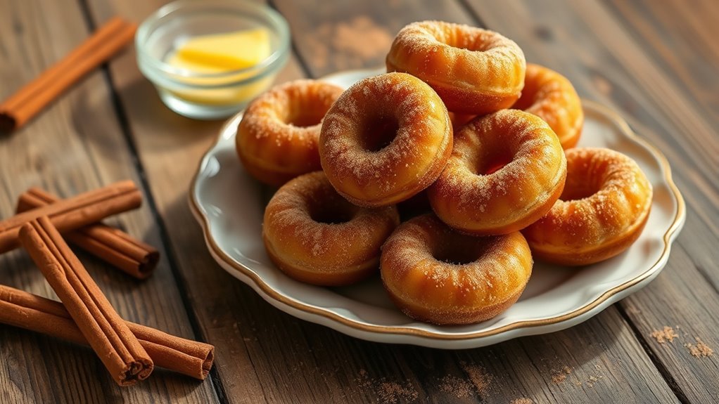 homemade cinnamon sugar donuts