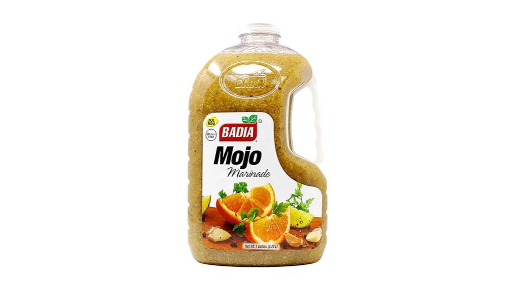 large bottle of authentic marinade