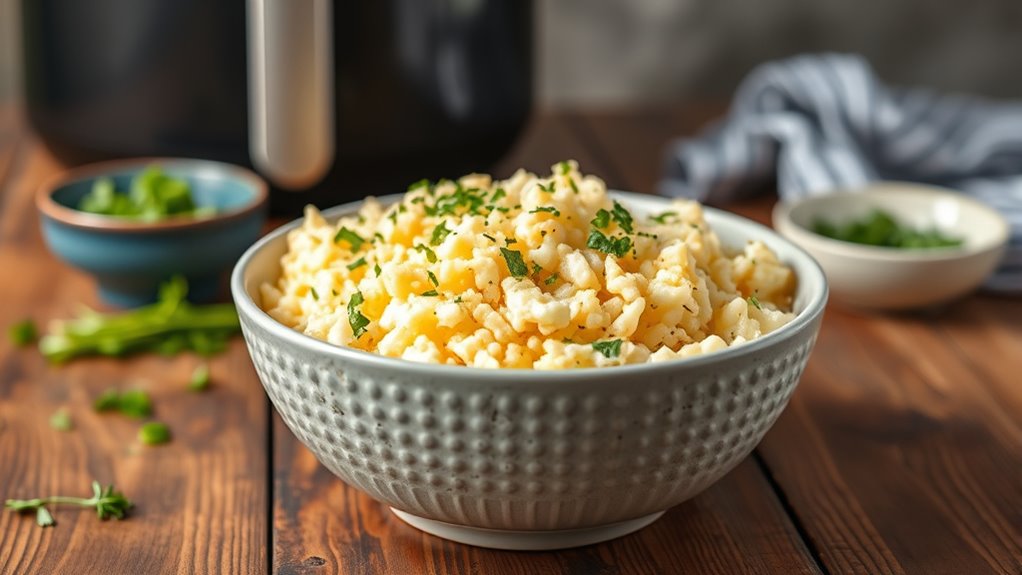 low carb cheesy herb rice