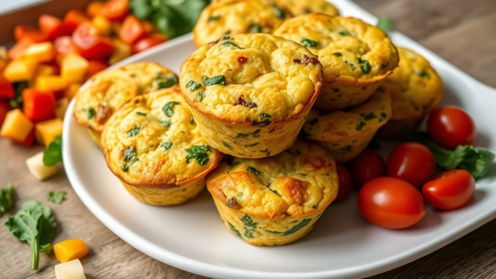 make ahead portable veggie muffins