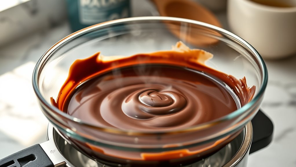 melt chocolate and butter