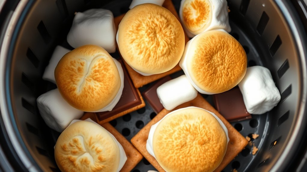 melted marshmallow topping layer
