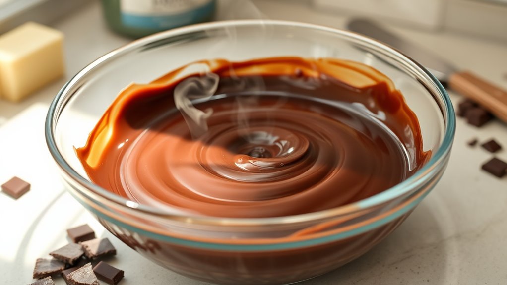 melted mixture combines smoothly