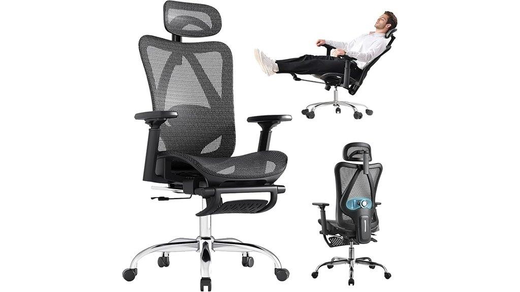 mesh tilt backrest chair