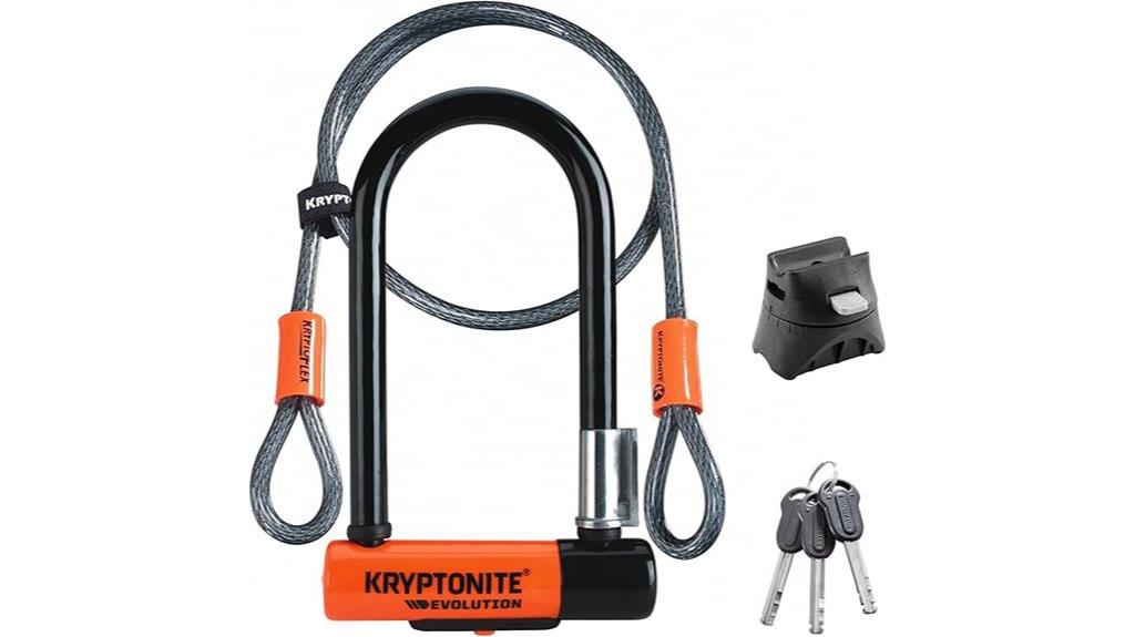 mini u lock with cable