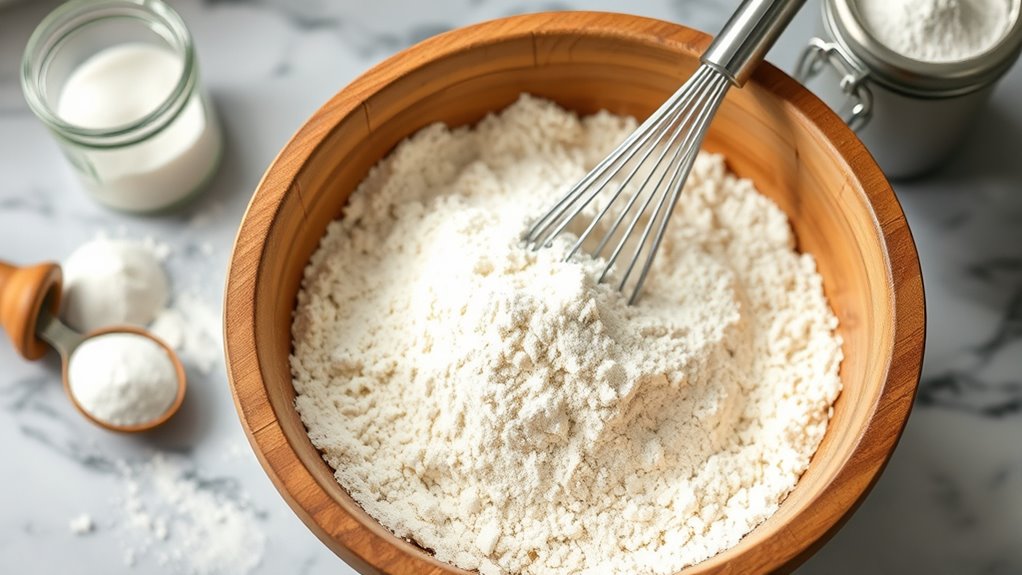 mix dry ingredients thoroughly