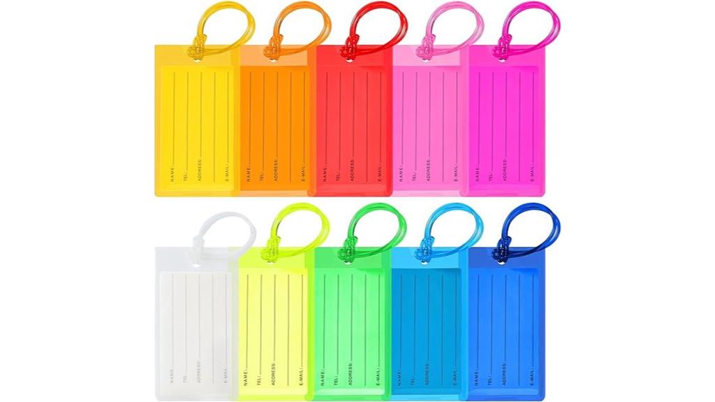 multi color suitcase identification tags