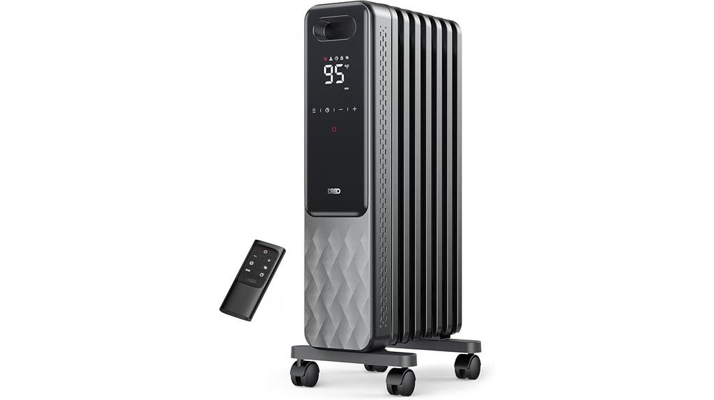 oil filled radiator with remote