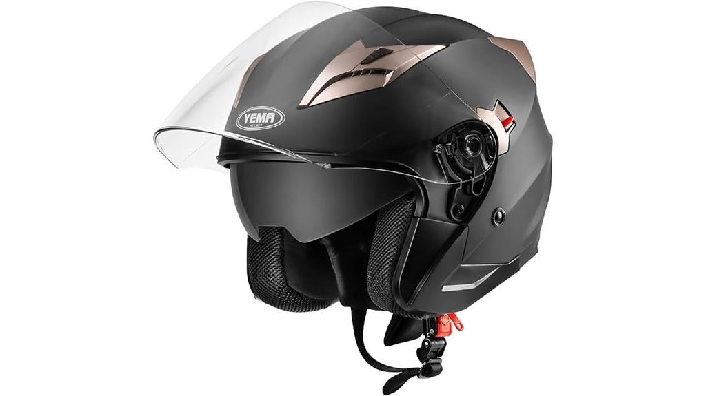 open face motorcycle helmet