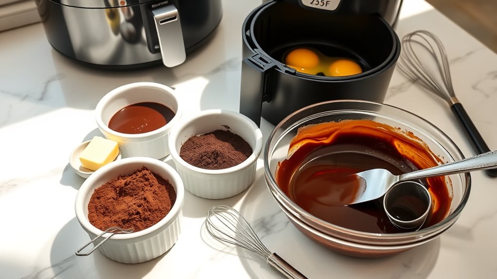 organize ingredients and tools