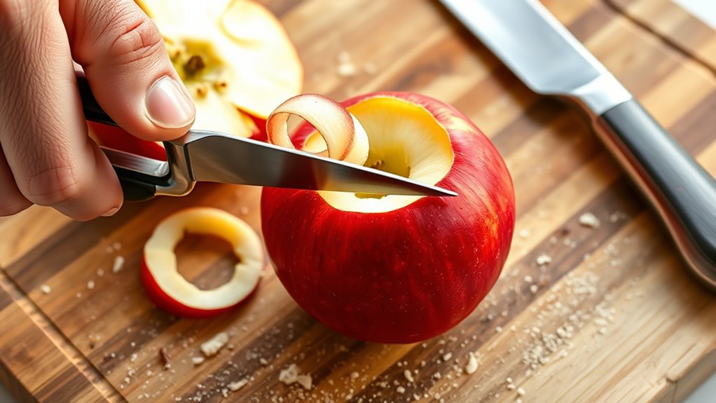 peel core slice apples