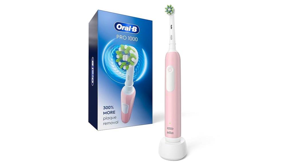 pink rechargeable electric toothbrush