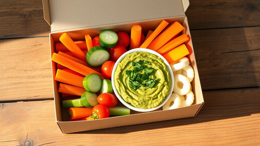 playful veggie animal dip