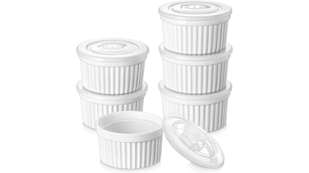 porcelain ramekins with lid