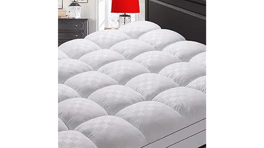 queen sized overfilled down alternative topper