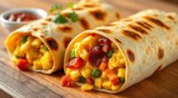quick air fryer breakfast wraps