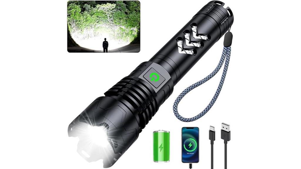 rechargeable led tactical flashlight