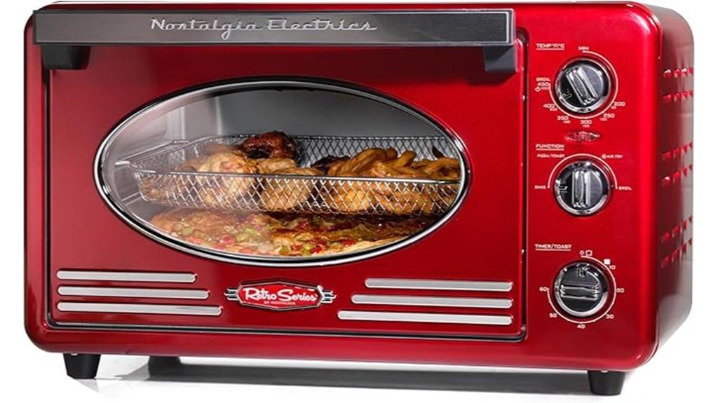 retro red toaster oven