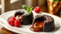 rich molten chocolate dessert