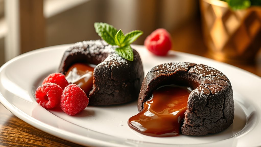 rich molten chocolate dessert