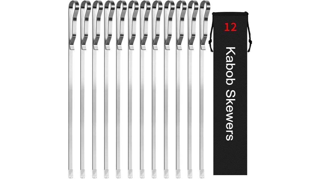set of 12 stainless skewers