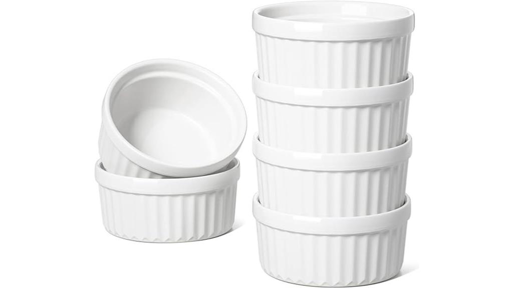 set of six ramekins