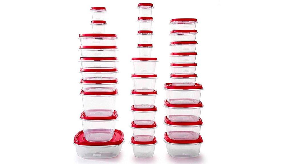 set of sixty food containers