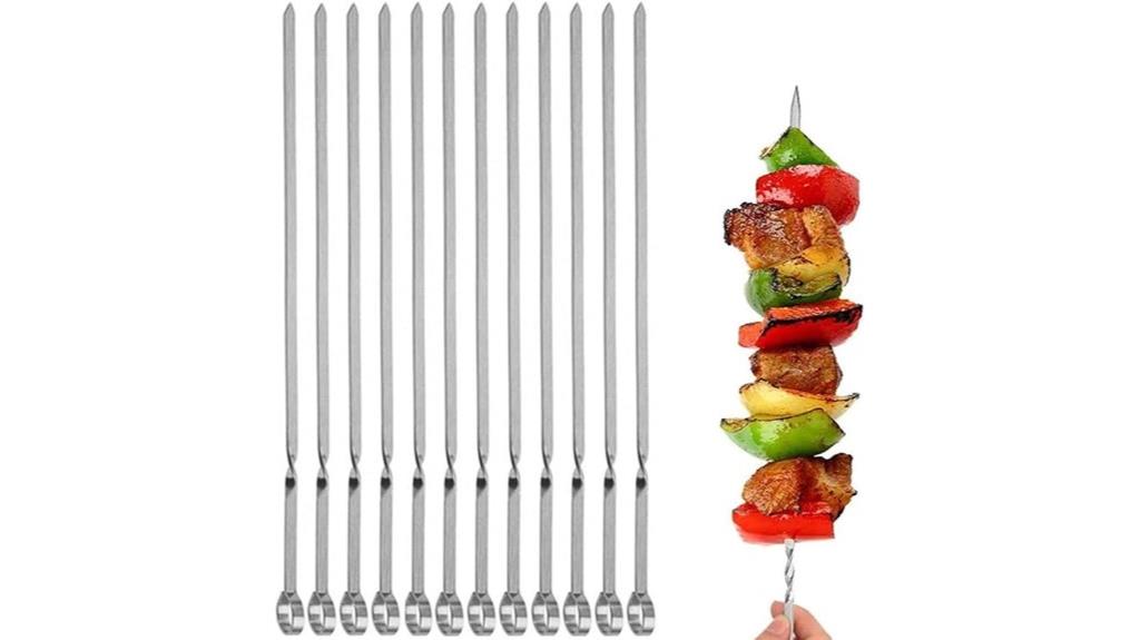 set of stainless skewers