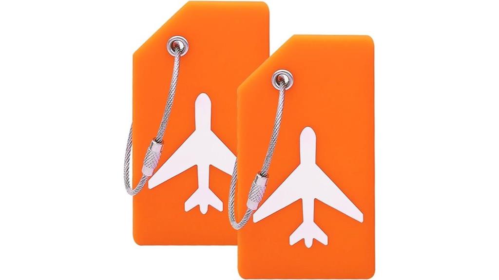 silicone luggage tag with identification
