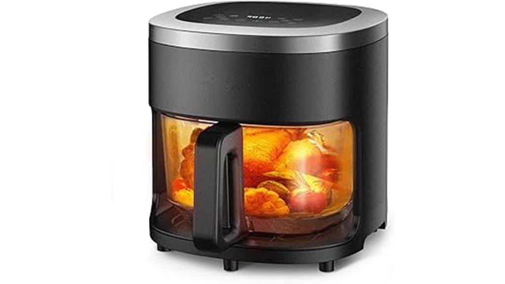 six in one glass fryer