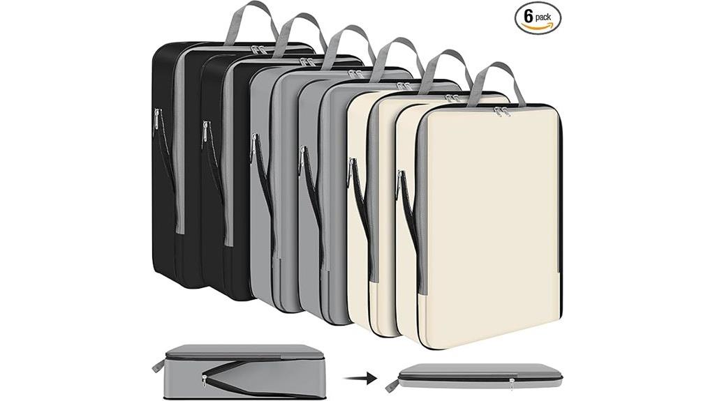 six pack luggage packing cubes