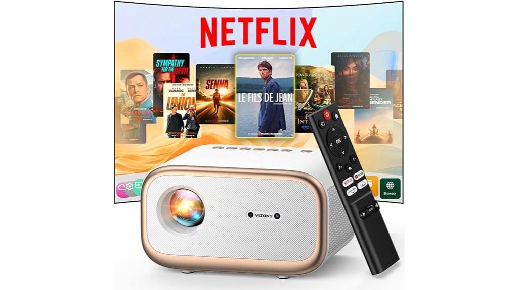 smart 4k netflix projector
