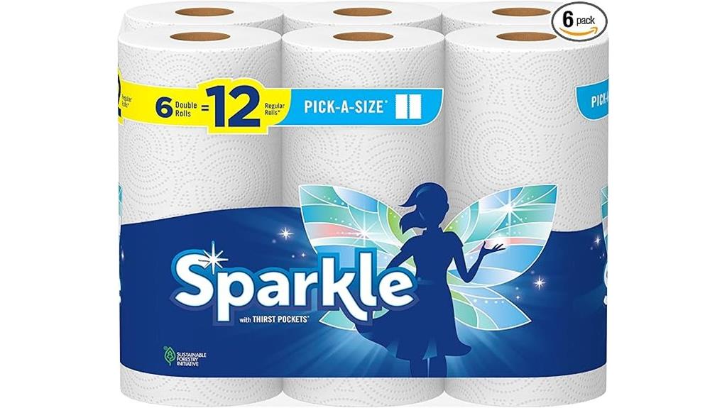 sparkle double roll towels