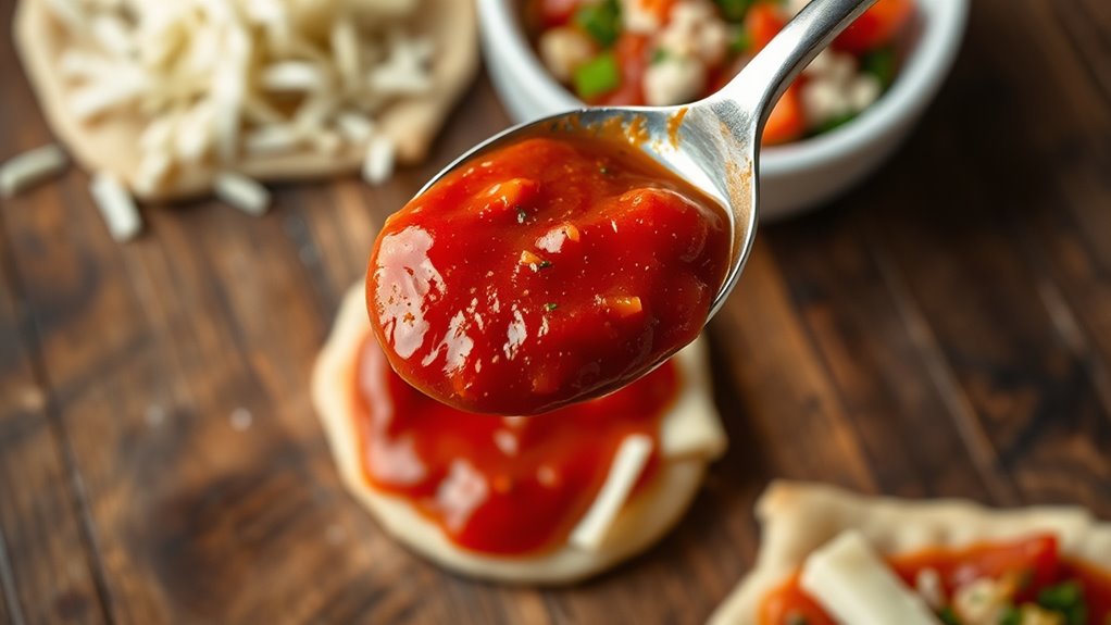 spread sauce evenly thoroughly