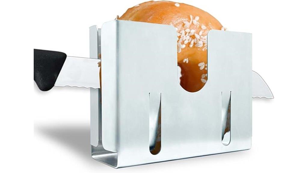 stainless steel bagel slicer