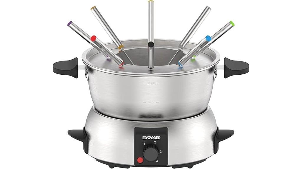 stainless steel fondue set